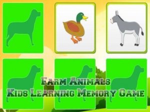 Farm Animal Match Memory Game