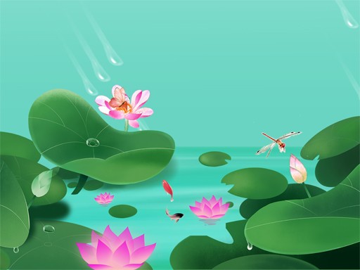 Lotus Flowers Slide Puzzle Game