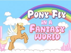 Pony Fly in a Fantasy World Online Arcade Game