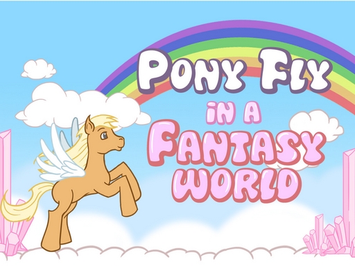 Pony Fly in a Fantasy World Online Arcade Game