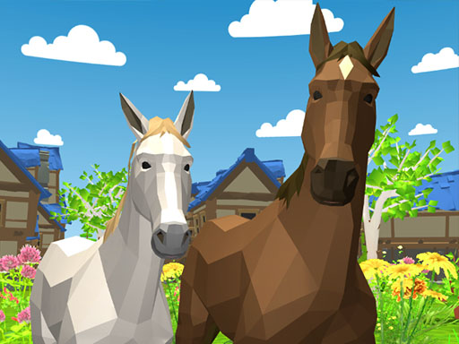 Horse Family Animal Simulator 3D Online Game Adventure Game