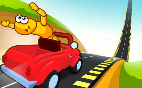 Downhill Car Ride Crash Test - Ultimate Destruction Simulator